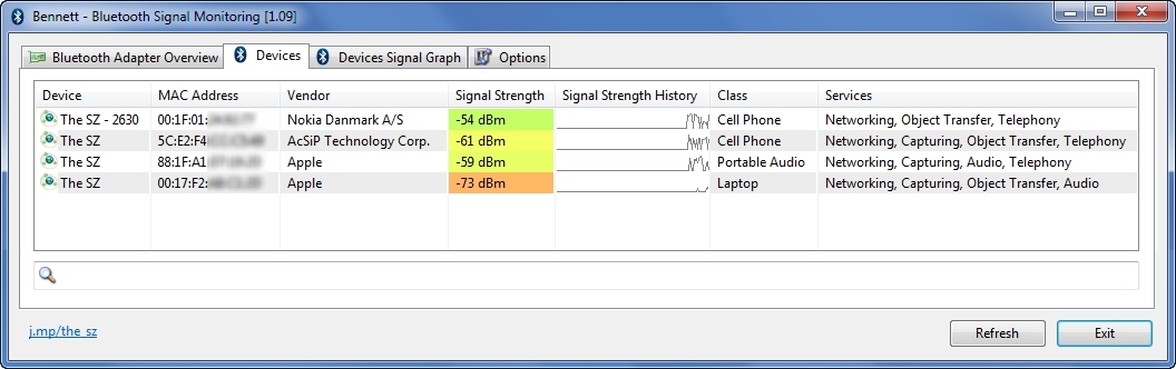 Windows 7 Bennett::Bluetooth Monitor 1.24 full