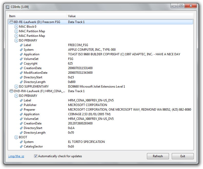 Windows 7 CDInfo 1.13 full