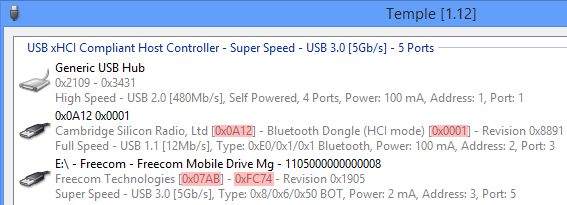 Usb vid 05ac pid